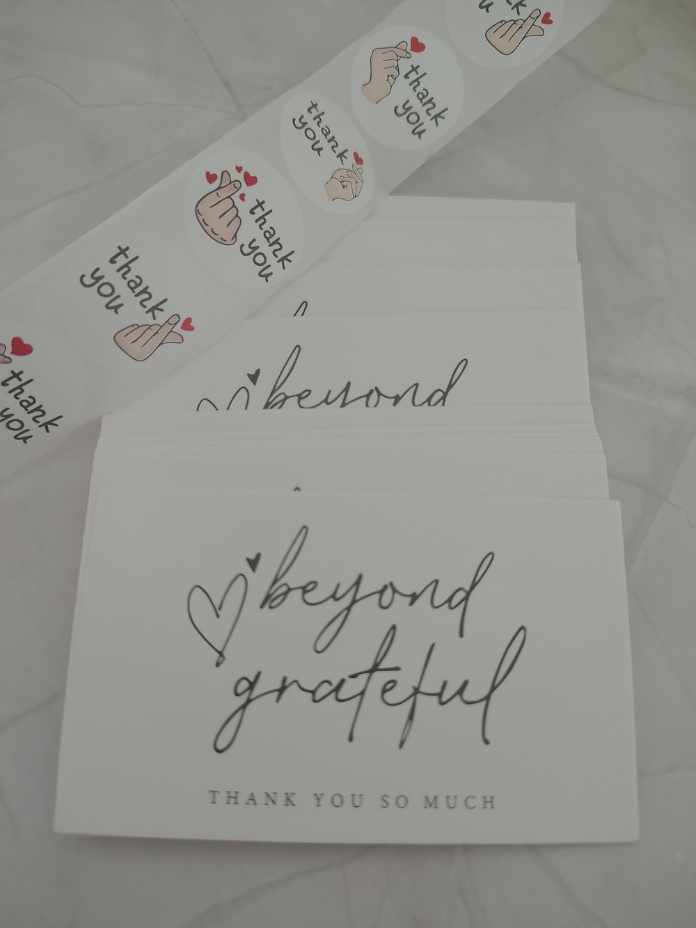 30- Small Business Beyond Grateful Thank You Cards and Stickers